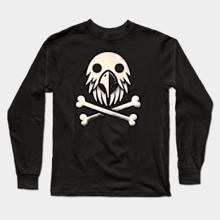 Jolly Roger Pirateflag Parrot Skull Crossbones Long Sleeve T-Shirt